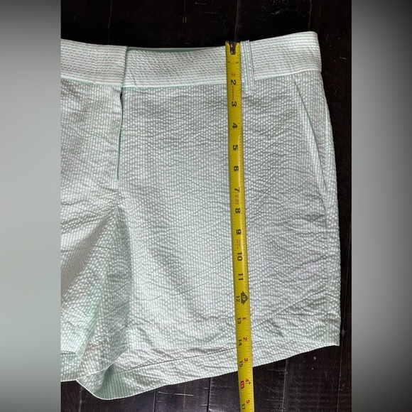 NWT J. Crew Mint White Striped Seersucker Shorts Size 12 - Picture 7 of 8